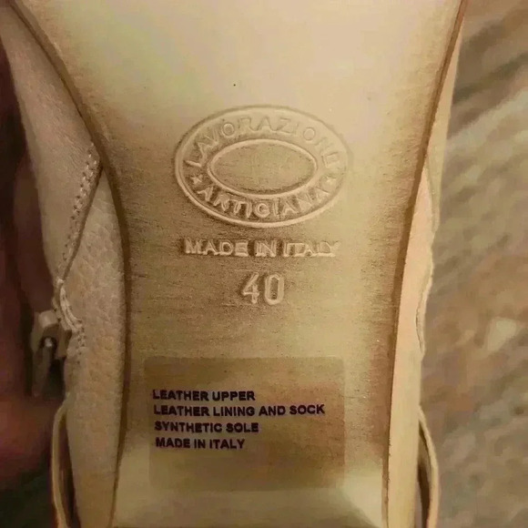 Sundance Italian leather Western strappy block Heel Booties size EU 40 us 9 - Picture 4 of 6